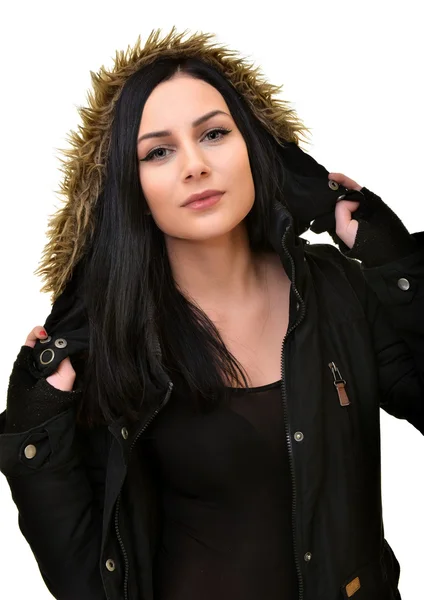 Junge Frau Winter Portrait — Stockfoto