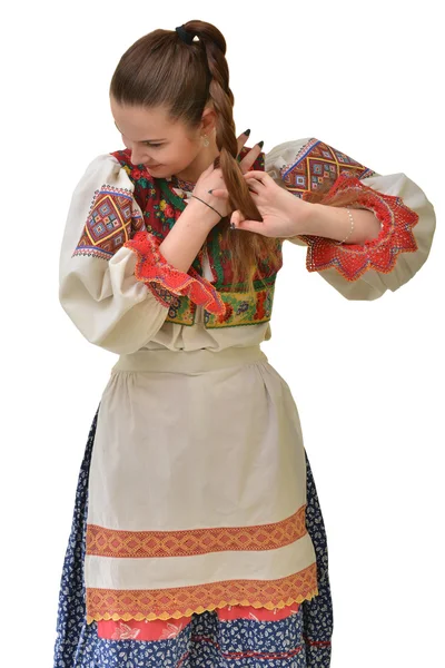 Junge slowakische Tänzerin — Stockfoto