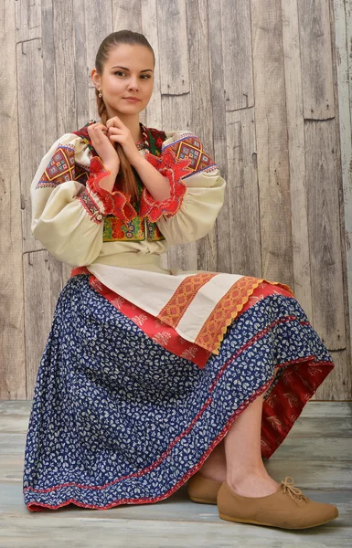 Slovakian folklore costume — Stock Photo, Image
