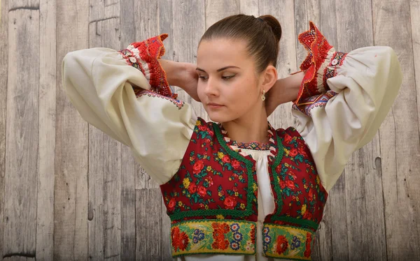 Slovakian folklore costume — Stock Photo, Image