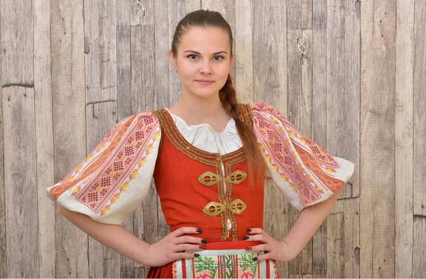 Slovakian folklore costume — Stock Photo, Image