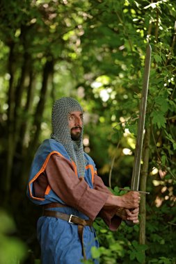 Medieval knight with sword clipart