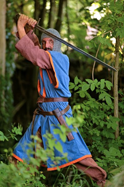 Medieval knight with sword