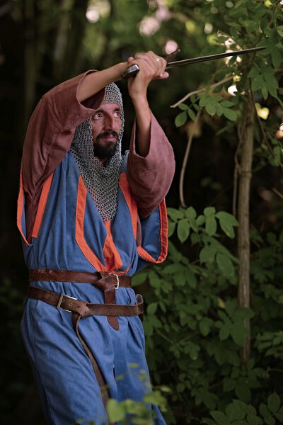 Medieval knight with sword