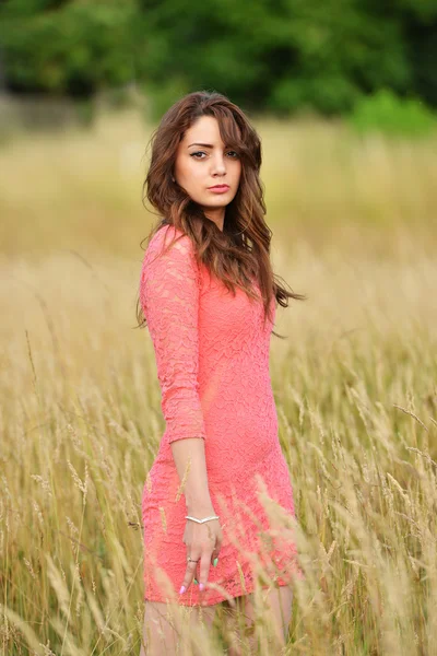 Smiling happy pretty young woman — Stock Photo, Image