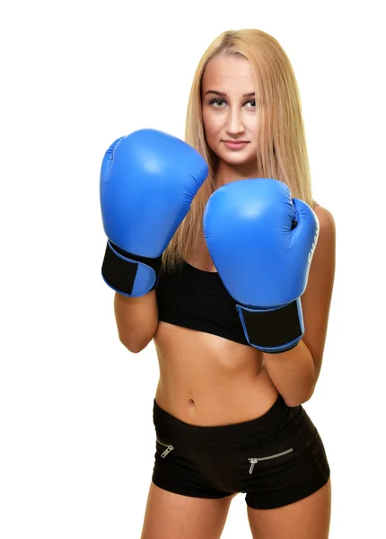 Mujer sexy boxeador — Foto de Stock