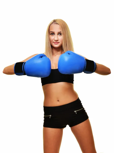Mulher sexy boxer — Fotografia de Stock