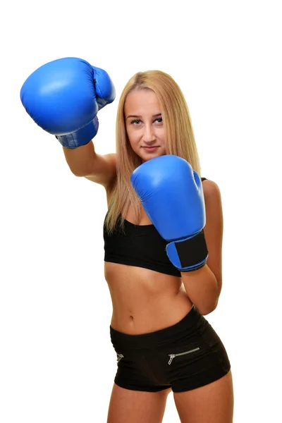Sexy woman boxer — Stock Photo, Image