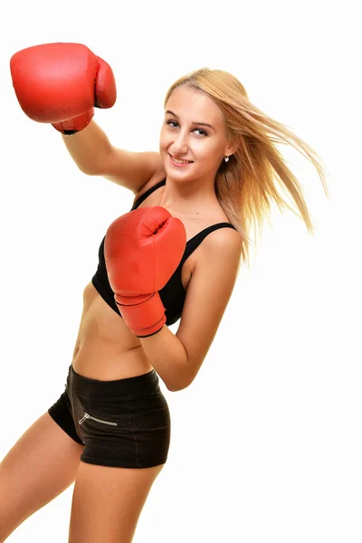 Sexy woman boxer — Stock Photo, Image