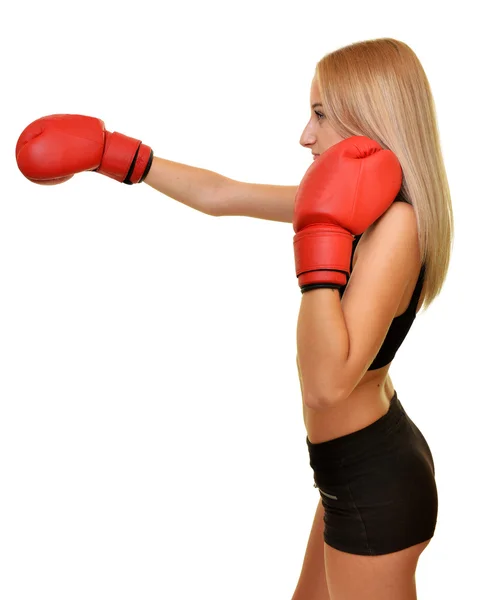 Sexy woman boxer — Stock Photo, Image