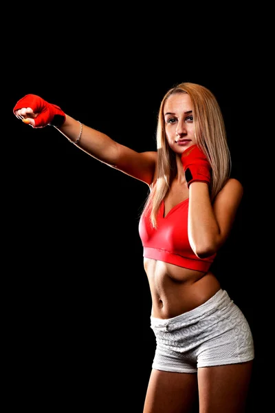 Sexig boxare flicka — Stockfoto