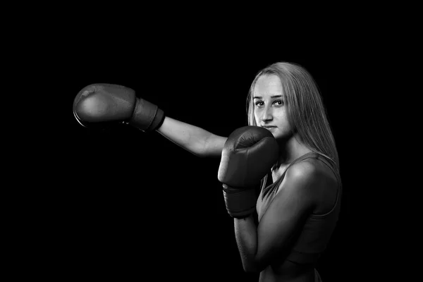 Sexy boxer ragazza — Foto Stock