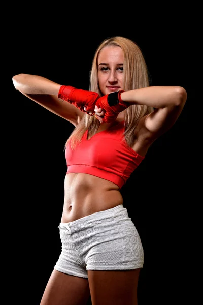 Seksi boksör kız — Stok fotoğraf