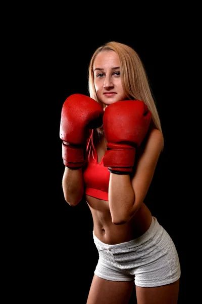 Sexy boxer girl — Stock Photo, Image