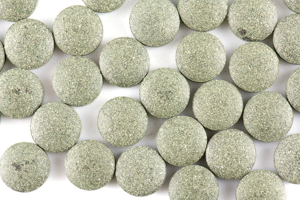 Gröna Chlorella Piller Eller Gröna Korn Piller — Stockfoto