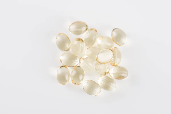 Capsules Vitamine Sur Fond Blanc — Photo