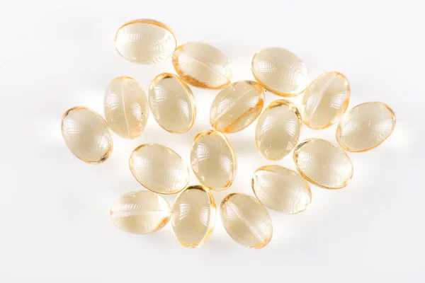 Capsules Vitamine Sur Fond Blanc — Photo