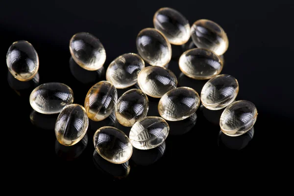 Capsules Vitamine Sur Fond Blanc — Photo