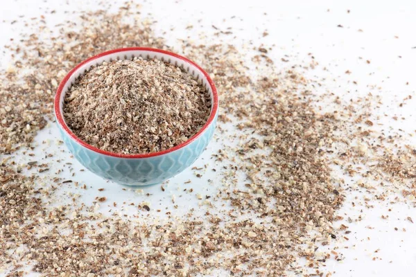 Blessed Milk Thistle Seeds Bowl White Background — Stock Photo, Image