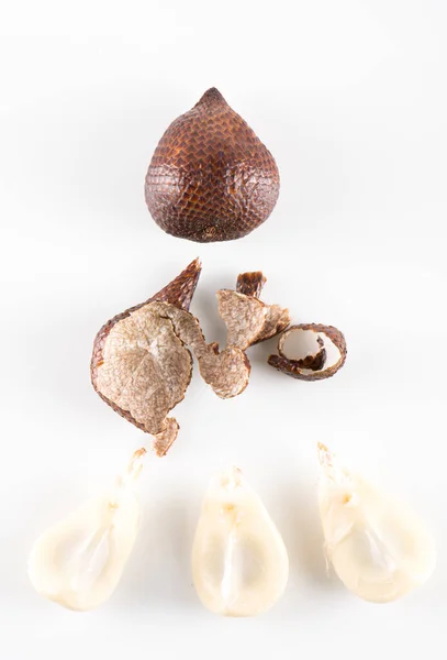 Salaks Snake Fruits Isolated White Background — Stock Photo, Image