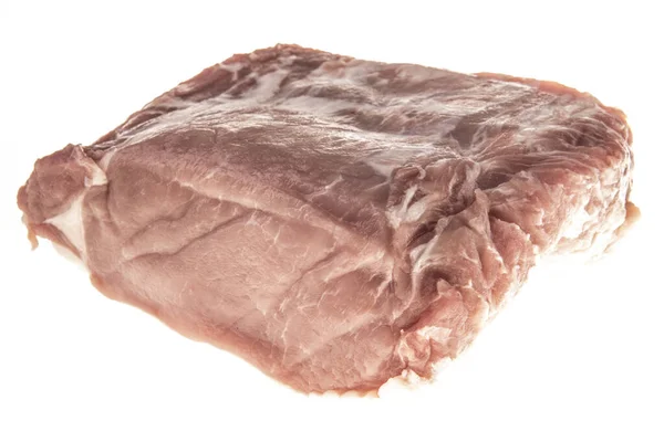 Filet Wieprzowy Surowe Mięso Zbliżenie Izolowany Białym Tle — Zdjęcie stockowe
