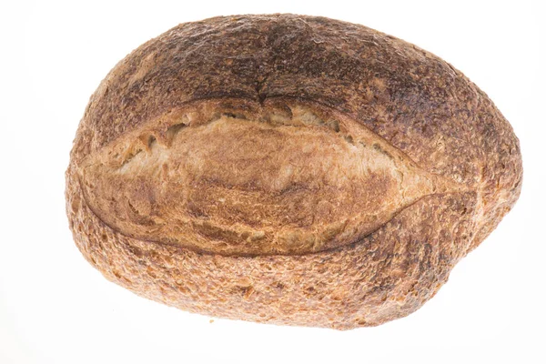 Laib Vollkornbrot Isoliert Auf Weiß — Stockfoto