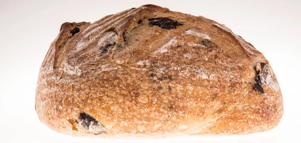 Целый Кусок Хлеба Изолированного Белом — стоковое фото