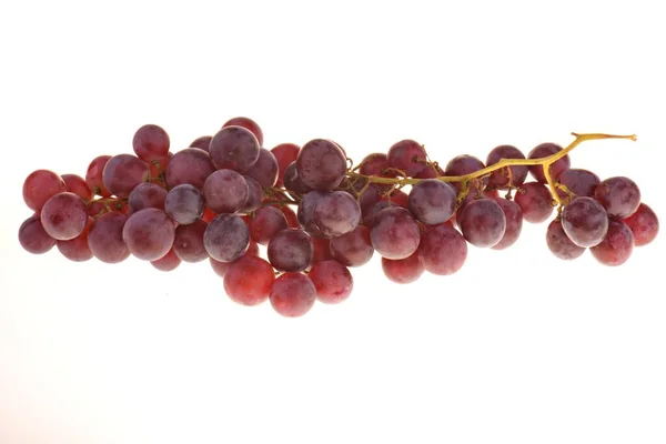 Bando Uvas Vermelhas Maduras Isoladas Branco — Fotografia de Stock