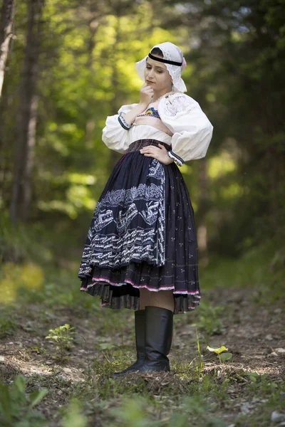 Szlovák Folklór Szlovák Népi Lány — Stock Fotó