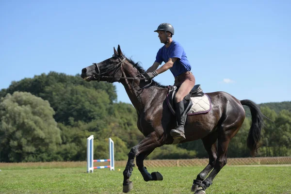 Fotografie Motivem Jízdy Koni Jezdecké Sporty — Stock fotografie