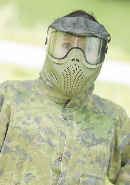 Jogador de esporte Paintball — Fotografia de Stock