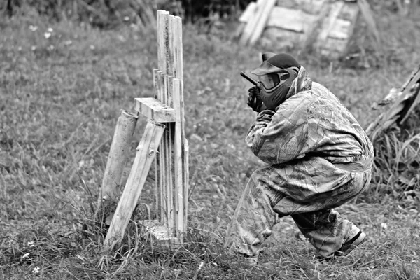 Jogador de esporte Paintball — Fotografia de Stock