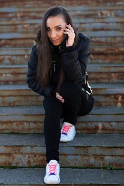 Genç güzel kadın.