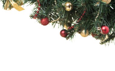 renkli süsler ile Noel ağacı