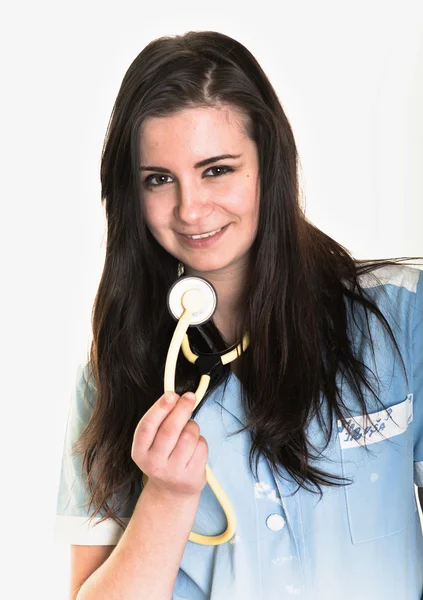 Estudante de medicina com estetoscópio — Fotografia de Stock