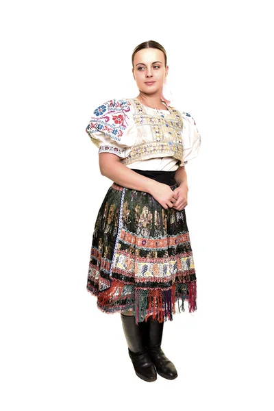 Frau in slowakischer Tracht — Stockfoto