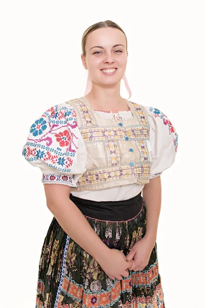 スロバキア民族衣装の女性 — ストック写真