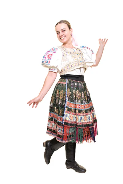 Frau in slowakischer Tracht — Stockfoto