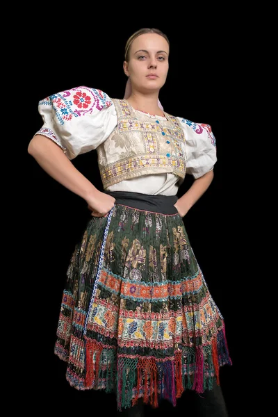 Frau in slowakischer Tracht — Stockfoto