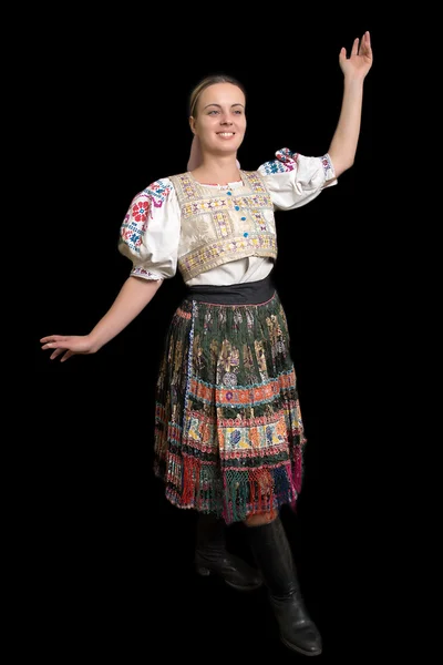 Woman in slovakian folk costume — Stock Photo, Image