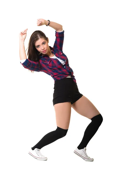 Jovem dançarina moderna posando — Fotografia de Stock