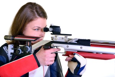havalı tüfek ateş ile kadın eğitim spor