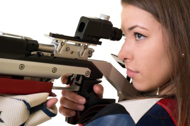 havalı tüfek ateş ile kadın eğitim spor