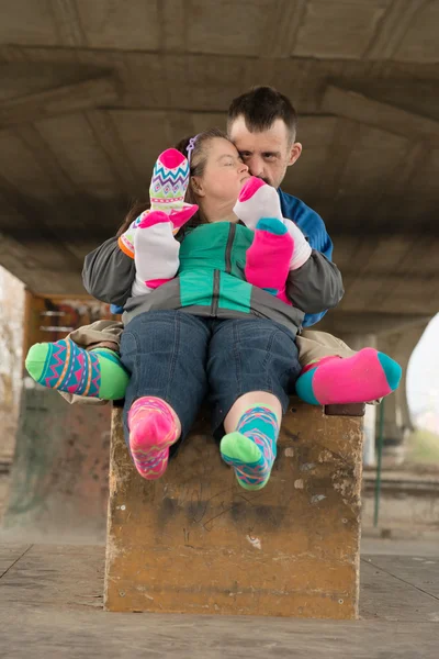 Sindrome di Down coppia — Foto Stock