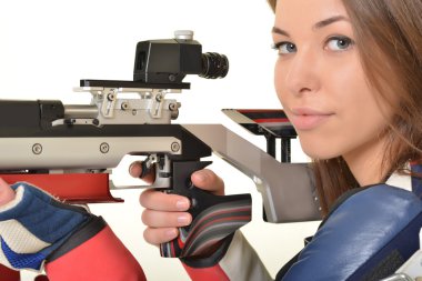 havalı tüfek ateş ile kadın eğitim spor