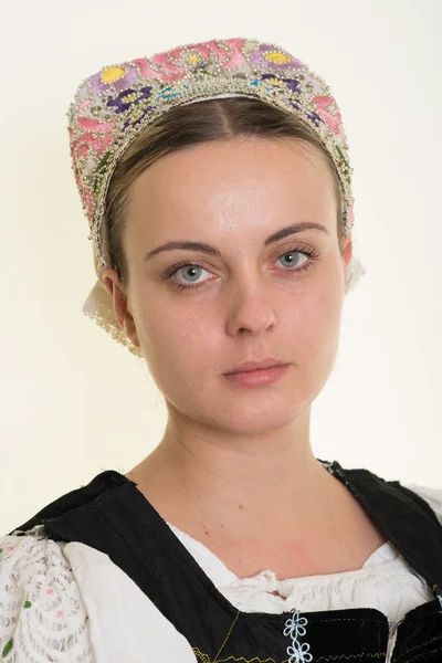 Woman in slovakian folk costume — Stock Photo, Image