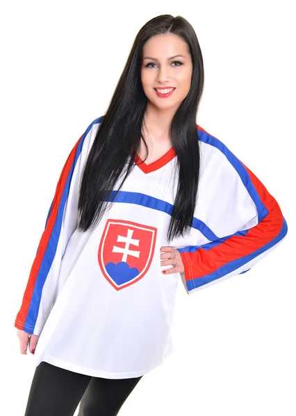 Fan femmina slovacca — Foto Stock