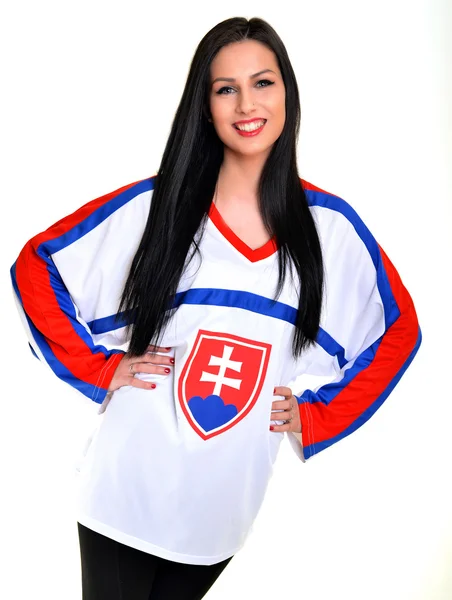 Slovakiska kvinnliga Fan — Stockfoto