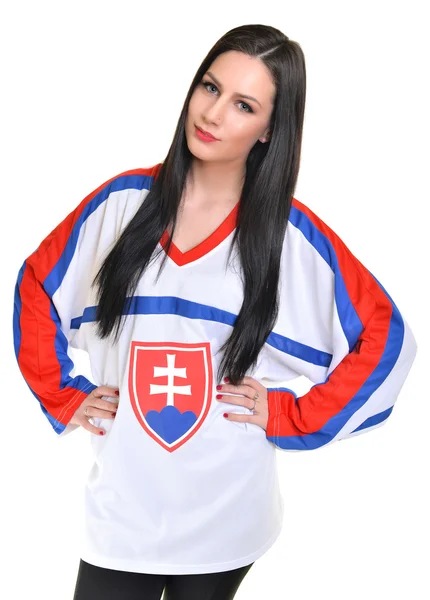 Slovakiska kvinnliga Fan — Stockfoto