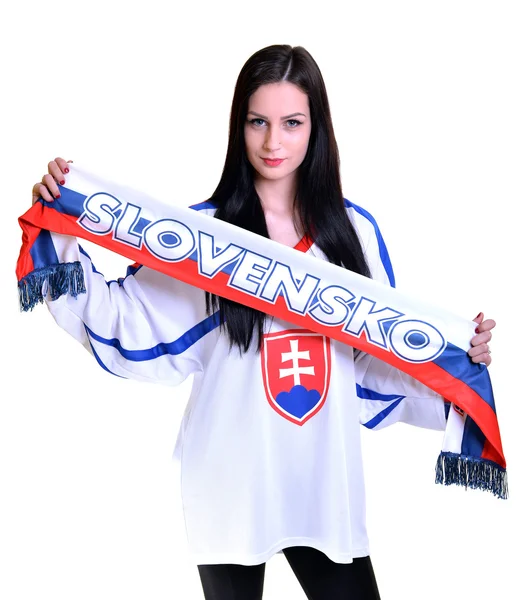 Fã fêmea eslovaca — Fotografia de Stock